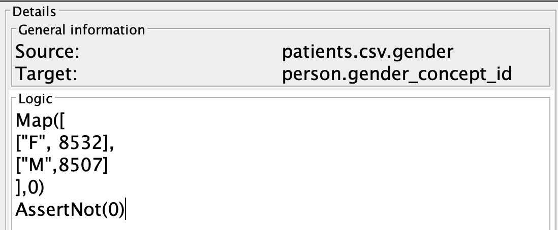 Person gender mapping