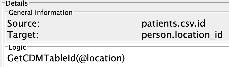 GetCDMTableId for the location_id